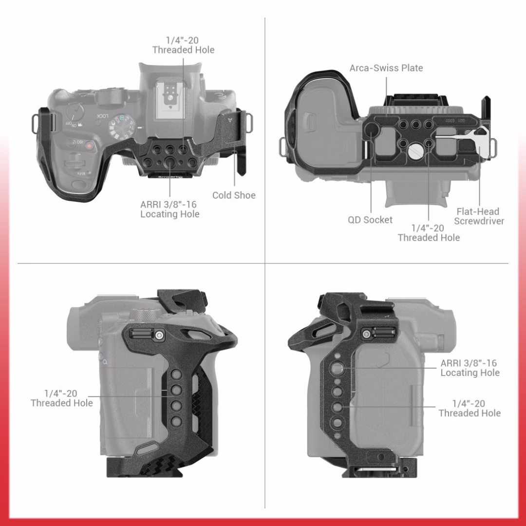 SMALLRIG BLACK MAMBA CAGE FOR CANON EOS R7 4003 (1)