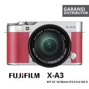 Jual Kamera Mirrorless FujiFilm XA3 kit 16-50mm Pink Murah. Cek Harga Kamera Mirrorless FujiFilm XA3 kit 16-50mm Pink disini, Toko Kamera Online Surabaya Jakarta - Plazakamera.com