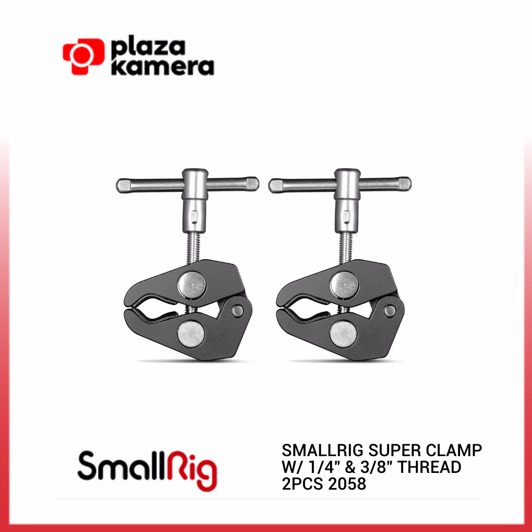 SMALLRIG SUPER CLAMP W/ 1/4" & 3/8" THREAD 2PCS 2058