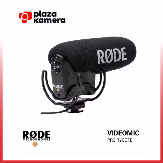 RODE VIDEOMIC PRO RYCOTE RODE VideoMic Pro Camera Mount Shotgun Microphone