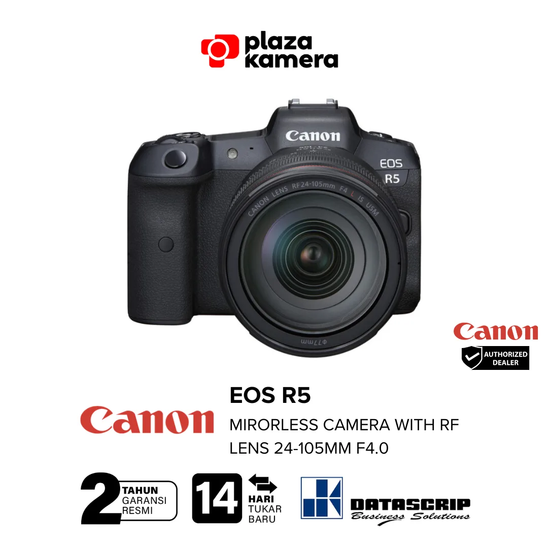 Canon EOS R5 Mirorless Camera Kit 24-105mm RF Lens - Garansi Resmi