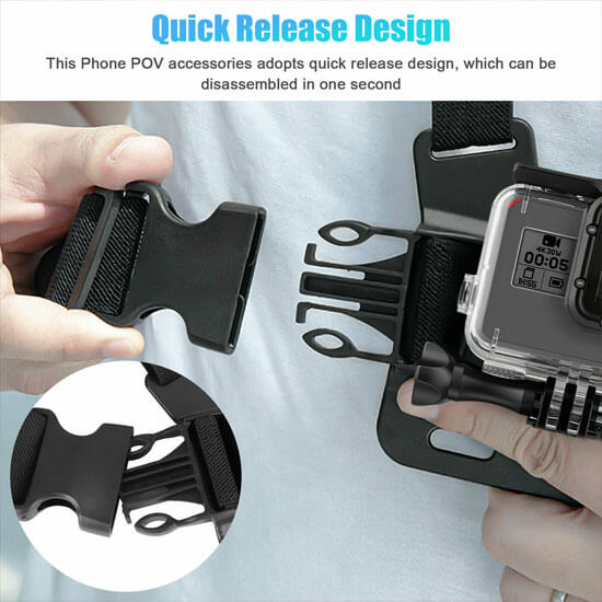 GoPro 3rd Chest Body Strap with Phone Holder - Image 2