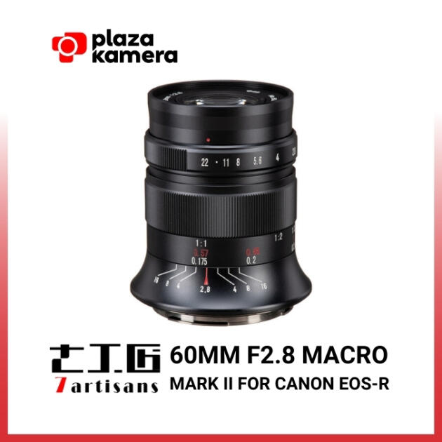 7Artisans 60mm F2.8 Macro II for Canon EOS-R (Black)