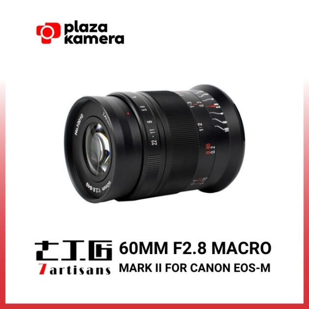 7Artisans 60mm F2.8 Macro mark II for Canon EOS-M (Black)