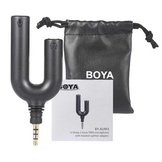 Boya BY-AUM3 U-Shape 3.5mm TRRS Microphone - Image 11