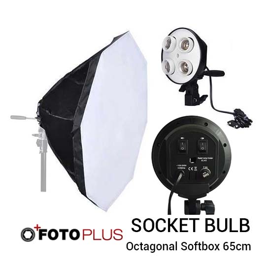 Fotoplus Socket Bulb with Octagonal Softbox 65cm
