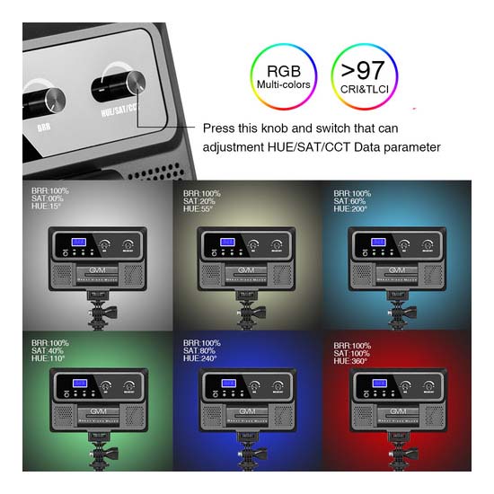 GVM RGB-10S RGB LED Video Light - Image 10