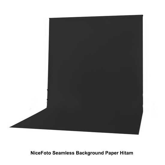 NiceFoto Seamless Background Paper Hitam - Image 3