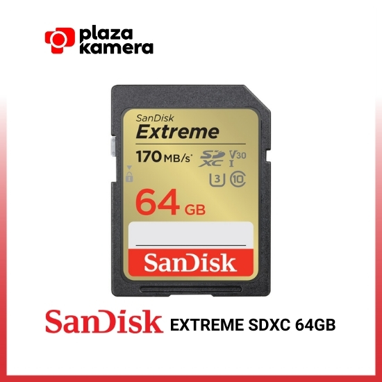 Sandisk Extreme SDXC UHS-I U3 V30  – 64GB