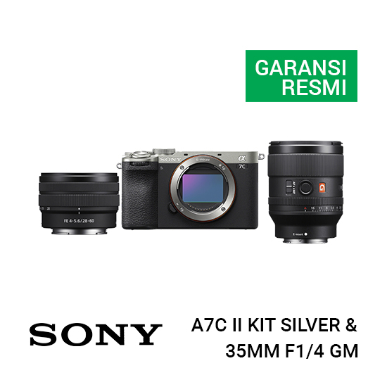 Sony A7C II Kit 28-60mm Silver+35mm f/1.4 GM