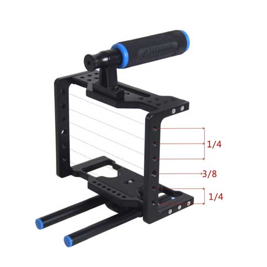 Yelangu Camera Cage for DSLR with Rod 15mm - Image 6