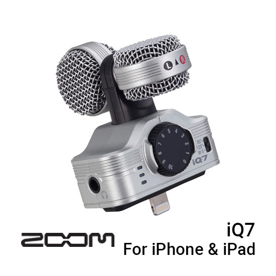 Zoom iQ7 Professional Stereo Microphone for iOS Devices
