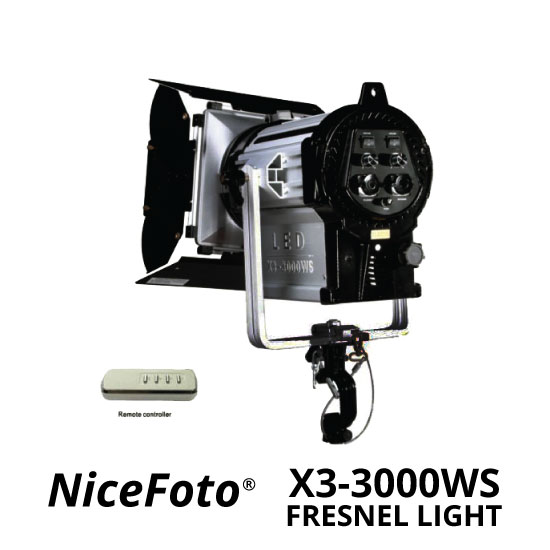 NiceFoto Fresnel Light X3-3000WS