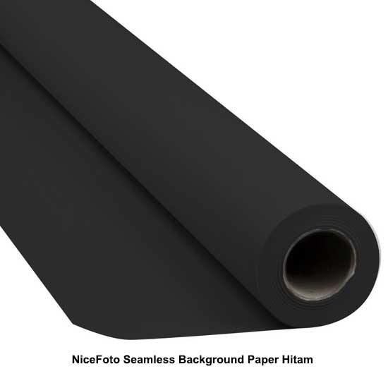 NiceFoto Seamless Background Paper Hitam - Image 2