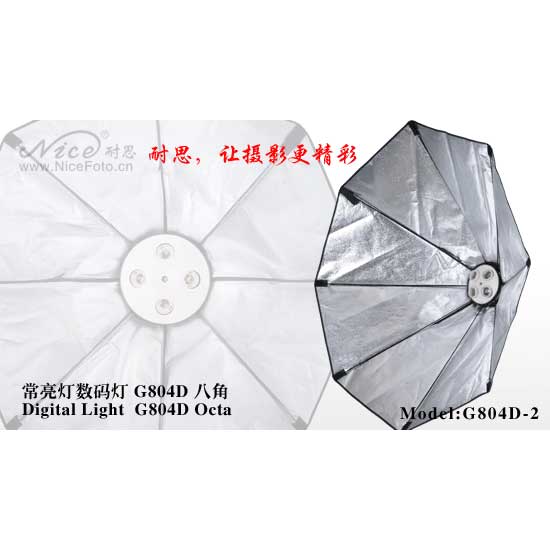 NiceFoto Socket Bulb G804D-2 with Softbox Octa 85cm - Image 6