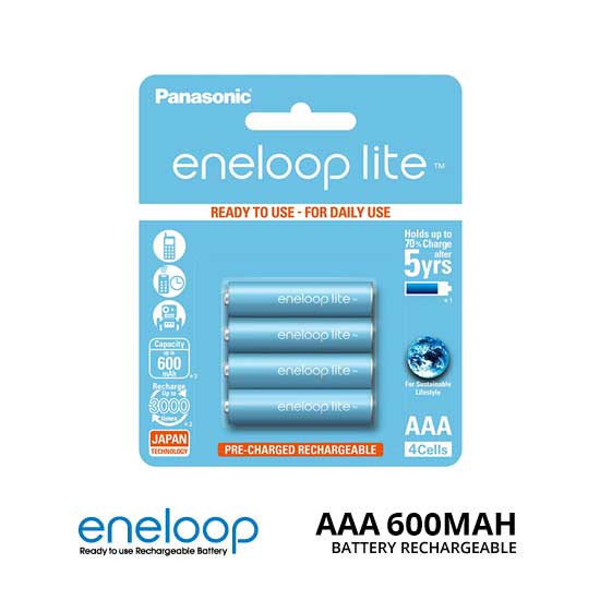 Panasonic Eneloop Lite AAA 600mAh isi 4 Baterai