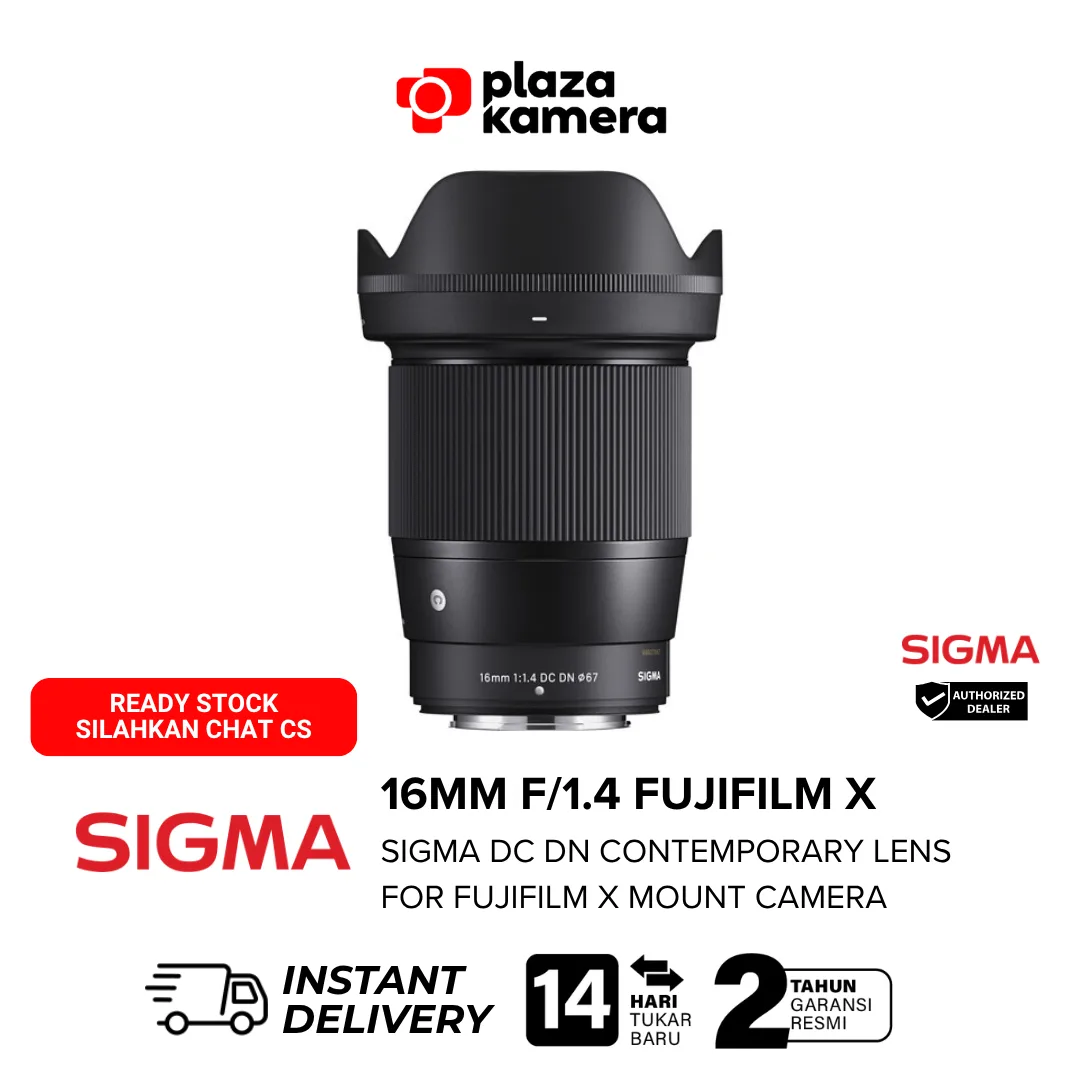 SIGMA-16MM-F1.4-DC-DN-FUJIFILM-X-MOUNT tampak depan