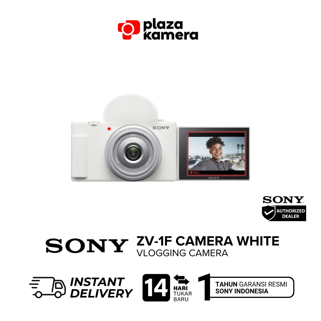 SONY ZV-1F DIGITAL CAMERA WHITE GARANSI RESMI