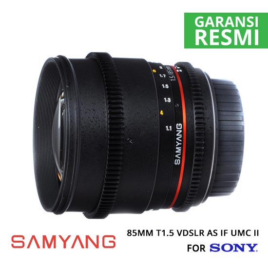 Samyang 85mm T1.5 VDSLR AS IF UMC II for Sony