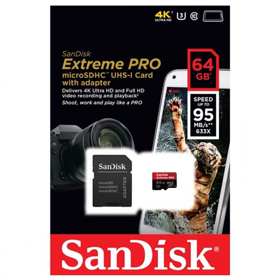Sandisk Extreme Pro MicroSDHC 95Mbp/s - 64GB - Image 4