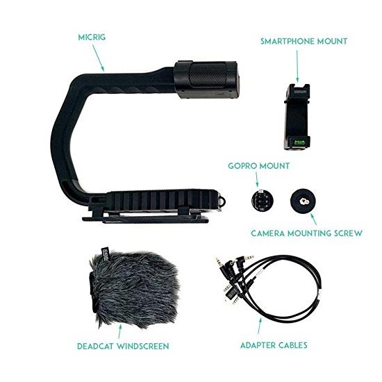 Sevenoak MicRig Video Camera Grip with Built-in Stereo Mic - Image 6
