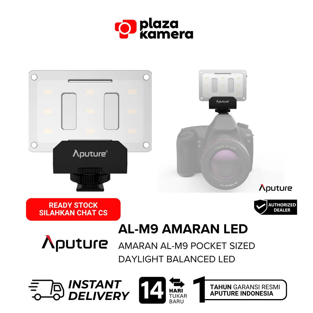 Aputure AL-M9 Amaran pocket LED light tampak depan