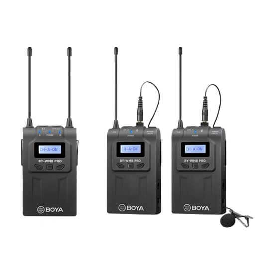 Boya BY-WM8 Pro K2 - 2TX UHF Wireless Microphone - Gambar 2