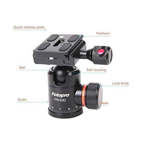 Fotopro Tripod M5i 53Q Black - Image 4