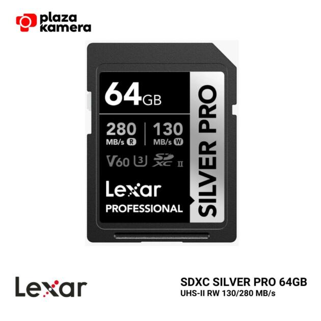LEXAR SDXC SILVER PRO 64GB UHS-II RW 130 280 MBs