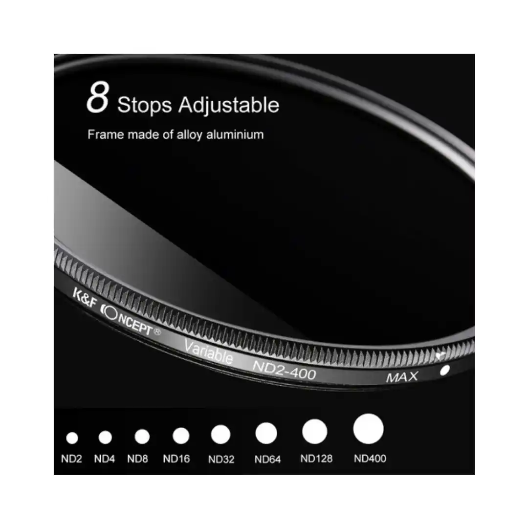 K&F Concept Variable Fader ND Filter (1 to 9 Stops) - Image 2