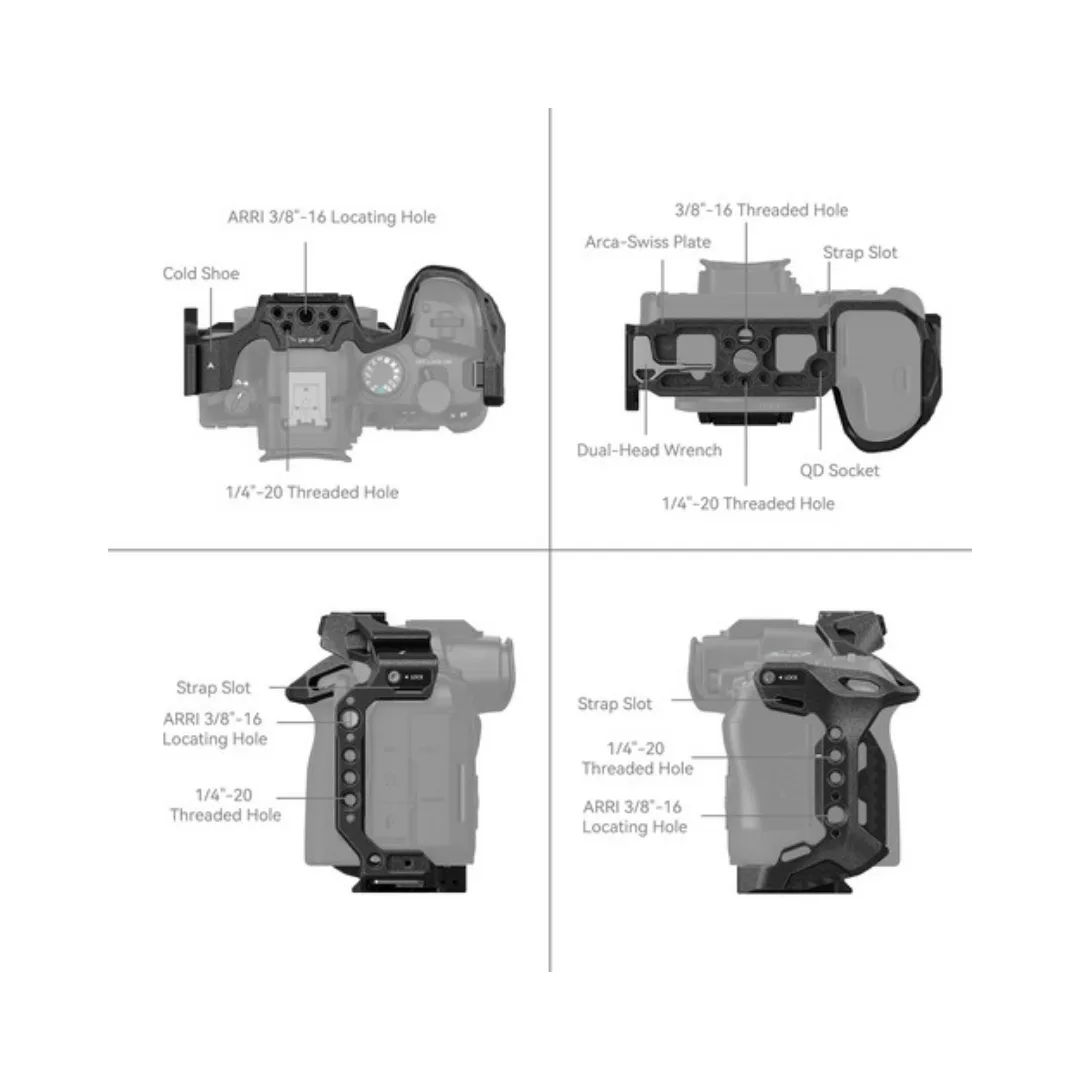 Canon R6 Mark II Cage | SMALLRIG 4161 Black Mamba - Image 4
