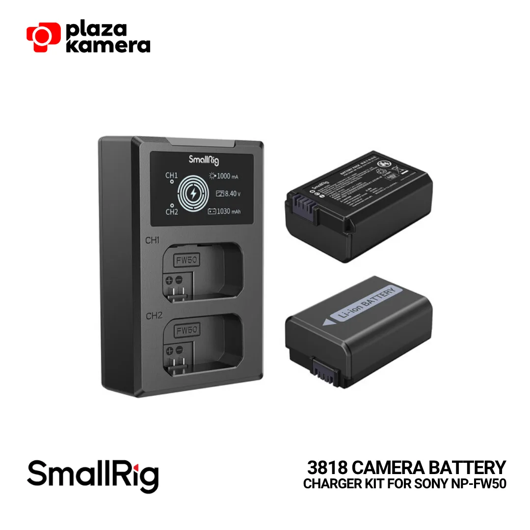 SMALLRIG 3818 Camera Battery and Charger Kit for Sony NP-FW50