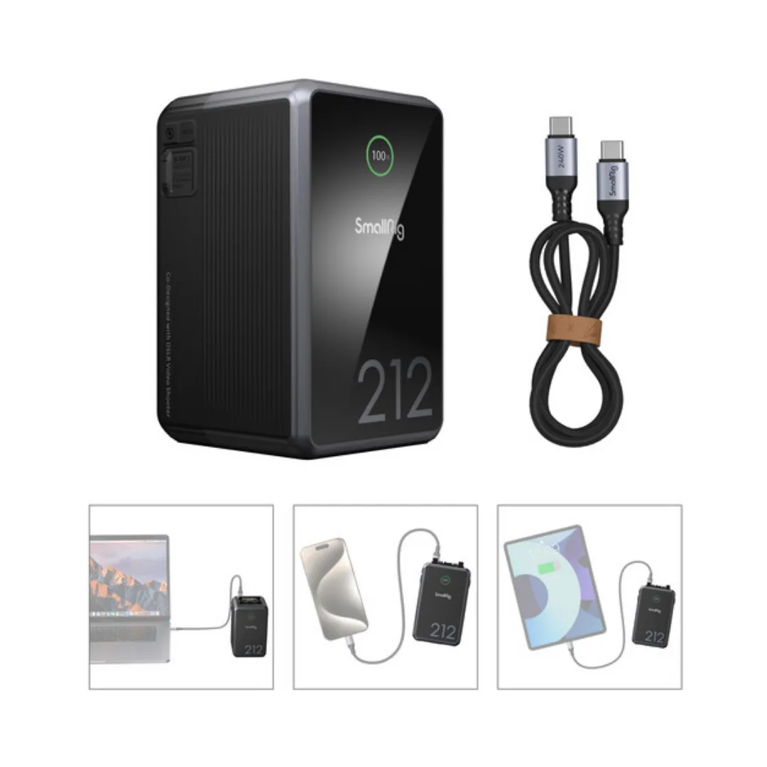 SMALLRIG 4293 x Caleb Pike VB212 Mini V Mount Battery – 212Wh Power - Image 4