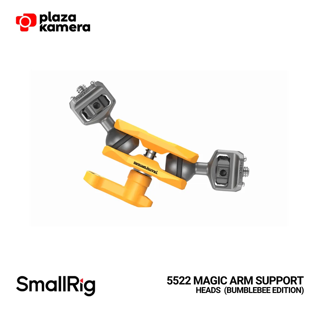 SMALLRIG 5522 Magic Arm Support with Dual Ball Heads (1/4”-20 Screws) (BumbleBee Edition)