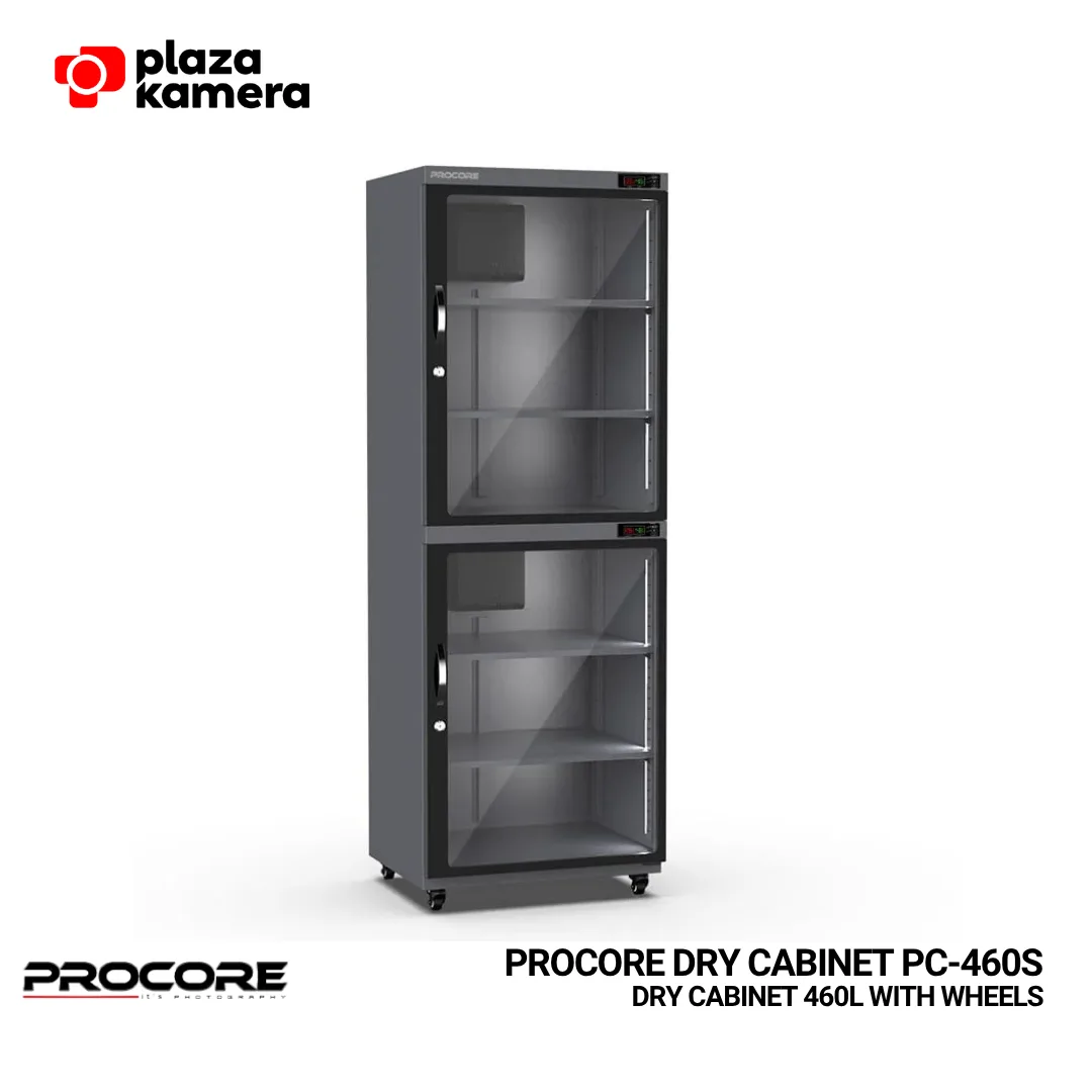 Procore PC-460S dry cabinet 460 liter with wheels kabinet pengering kamera profesional