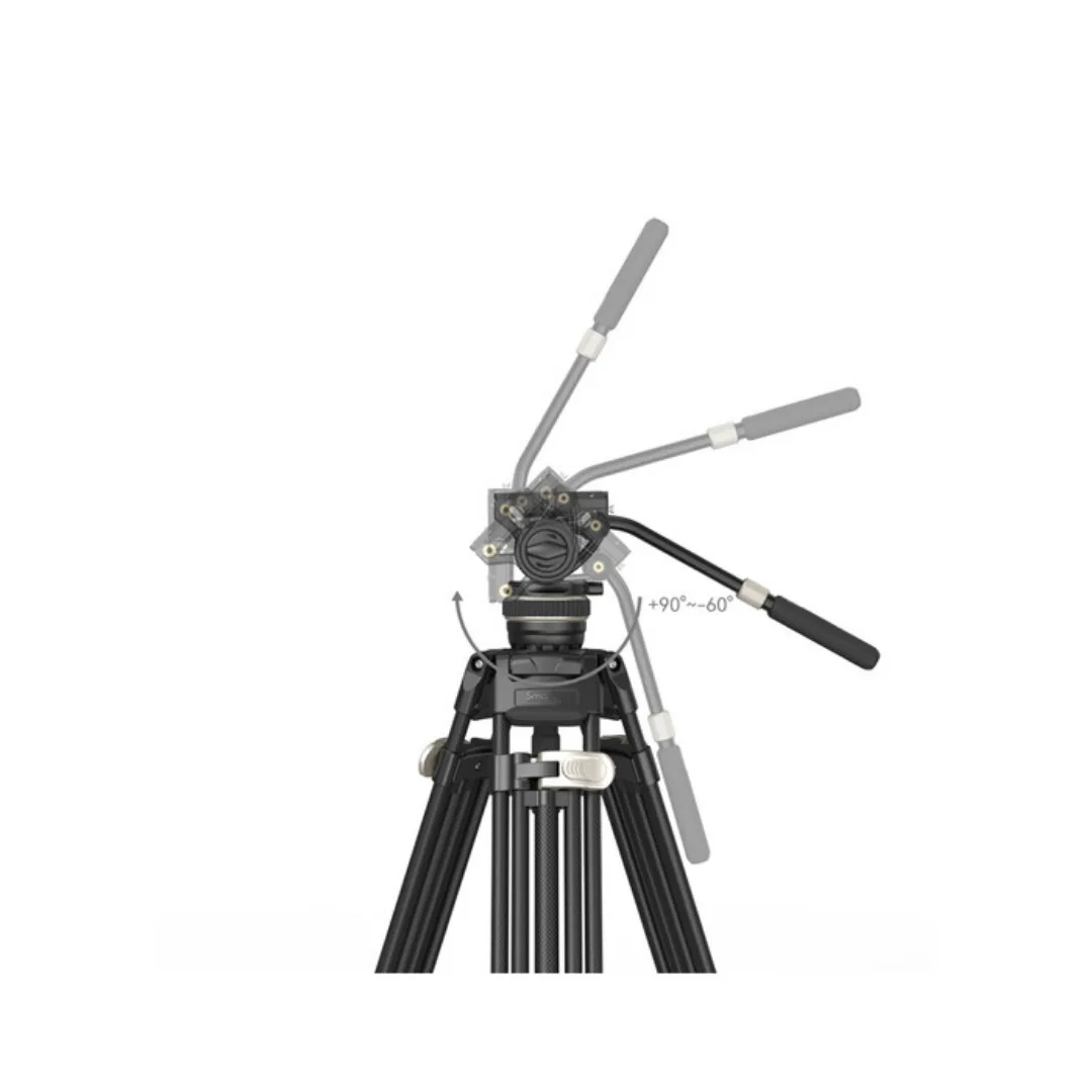 SmallRig 3989 FreeBlazer Heavy-Duty Carbon Fiber Tripod Kit AD-100 – Video Head DH10 Counterbalance 8kg DJI RS Compatible - Image 5