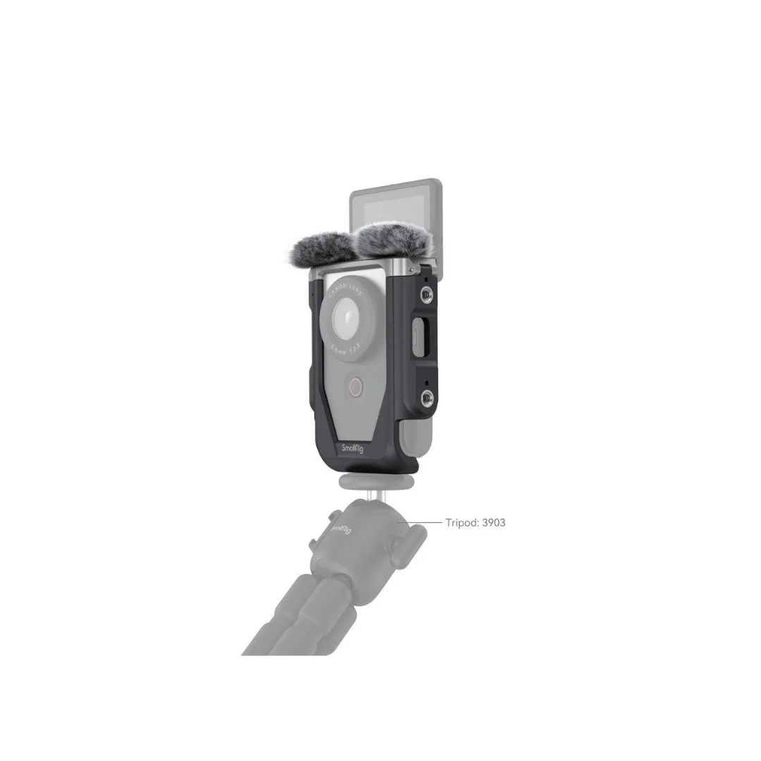 SmallRig 4235 Cage Kit for Canon PowerShot V10 – Windshield, Lens Cap & Vlogging Accessories - Image 4