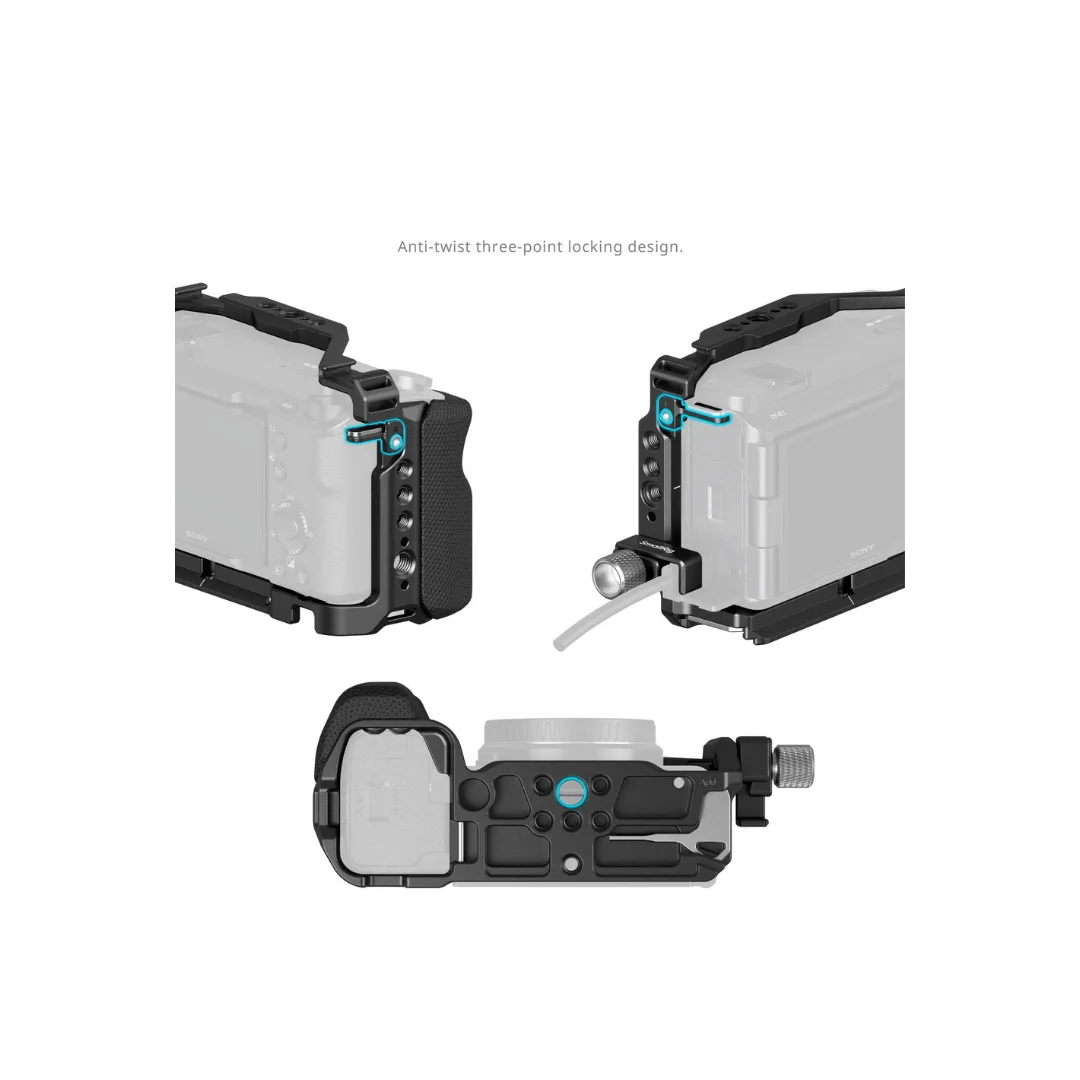 SmallRig 4257B Cage Kit for Sony ZV-E1 – Silicone Grip, Arca Swiss & Three-Point Lock - Image 3