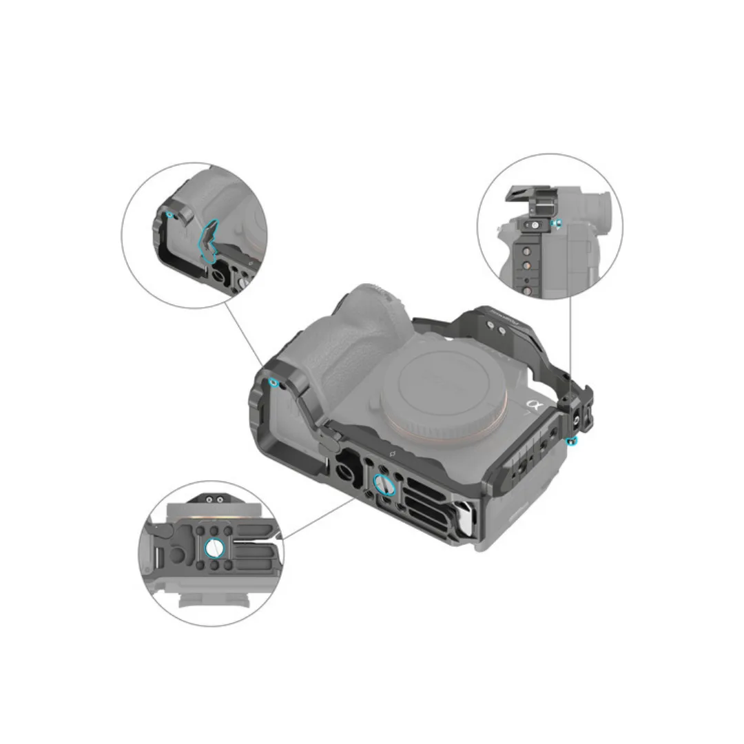 SmallRig 4538 HawkLock Quick Release Cage Kit for Sony Alpha 7R V / 7 IV / 7S III – Top Handle Arca-Swiss NATO Rail - Image 5