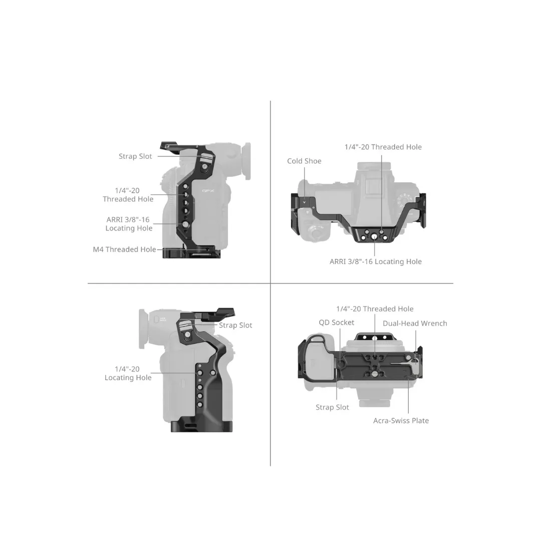 SmallRig 4201B Camera Cage Kit for Fujifilm GFX100 II - Image 5