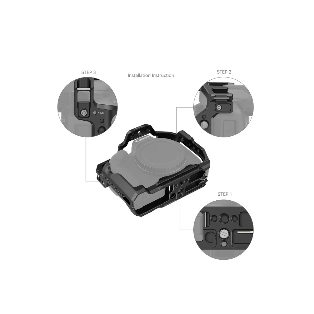 SmallRig 4214 Camera Cage for Canon EOS R50 – NATO Rail, Cold Shoe & Arca Swiss Quick Release - Image 4