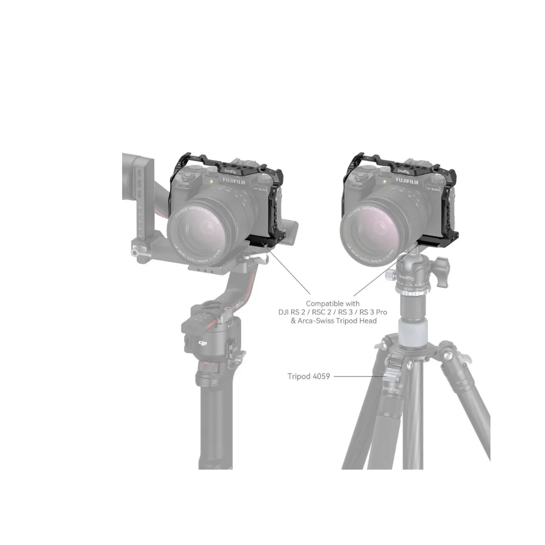 SmallRig 4230 Camera Cage for Fujifilm X-S20 – NATO Rail, ARRI Locating Hole & Arca Swiss Quick Release - Image 4