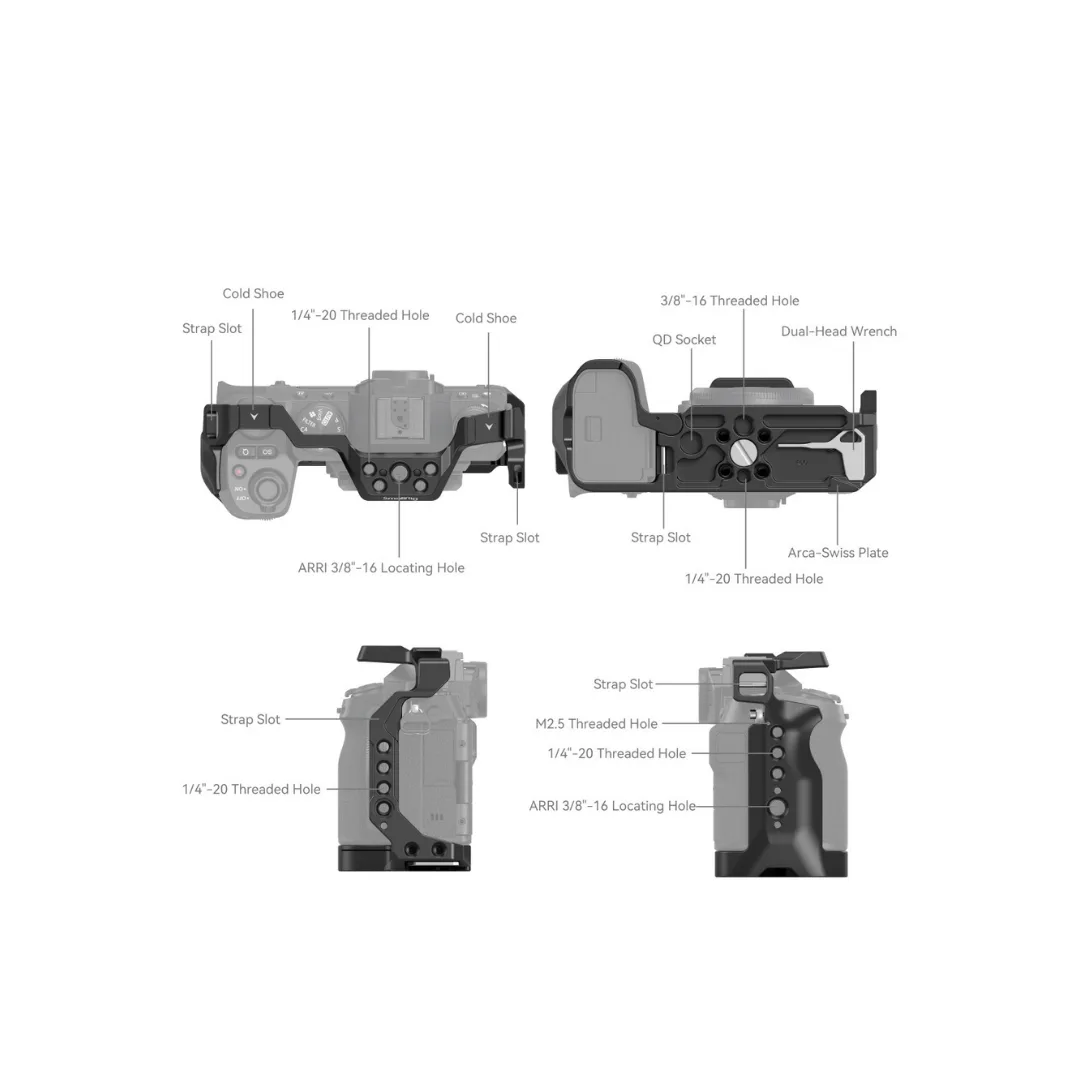 SmallRig 4230 Camera Cage for Fujifilm X-S20 – NATO Rail, ARRI Locating Hole & Arca Swiss Quick Release - Image 5