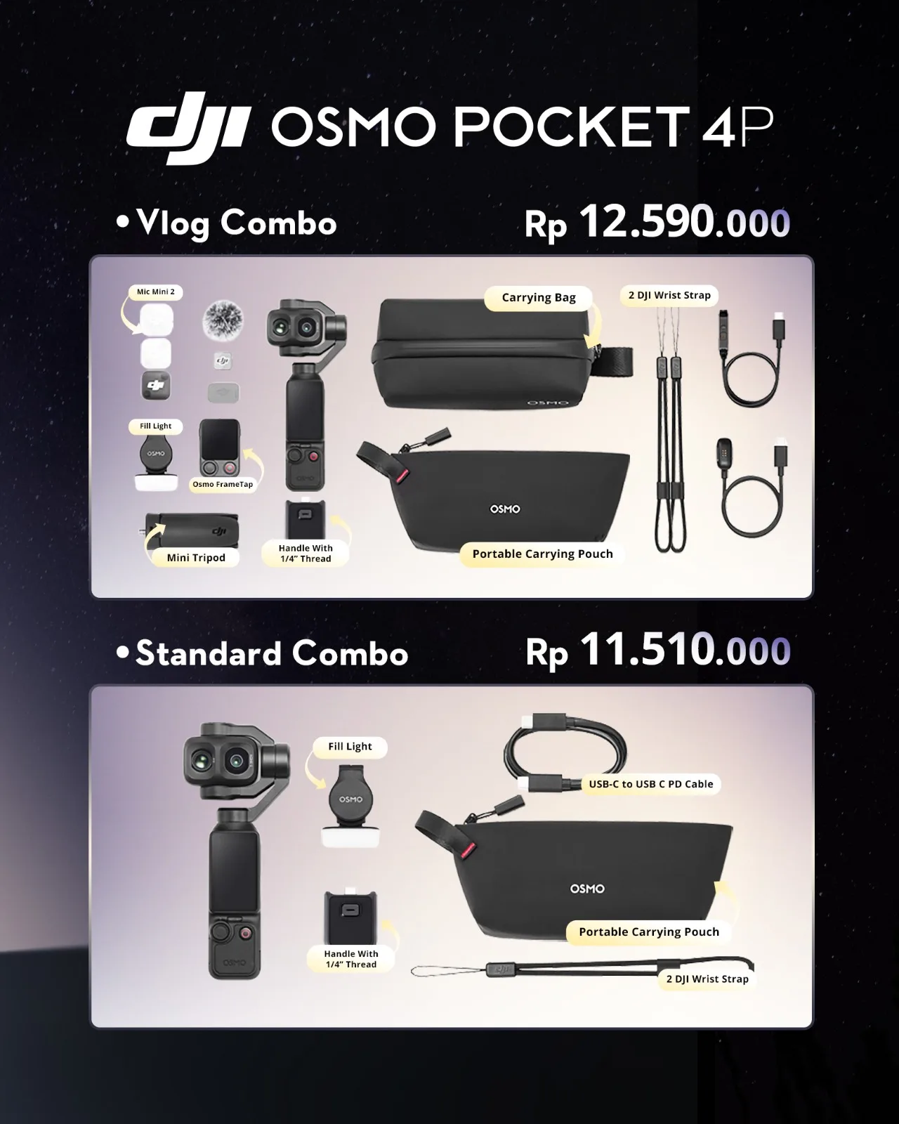 DJI Osmo Pocket 4P – Kamera Gimbal Dual Lens Vlogging Camera - Image 5