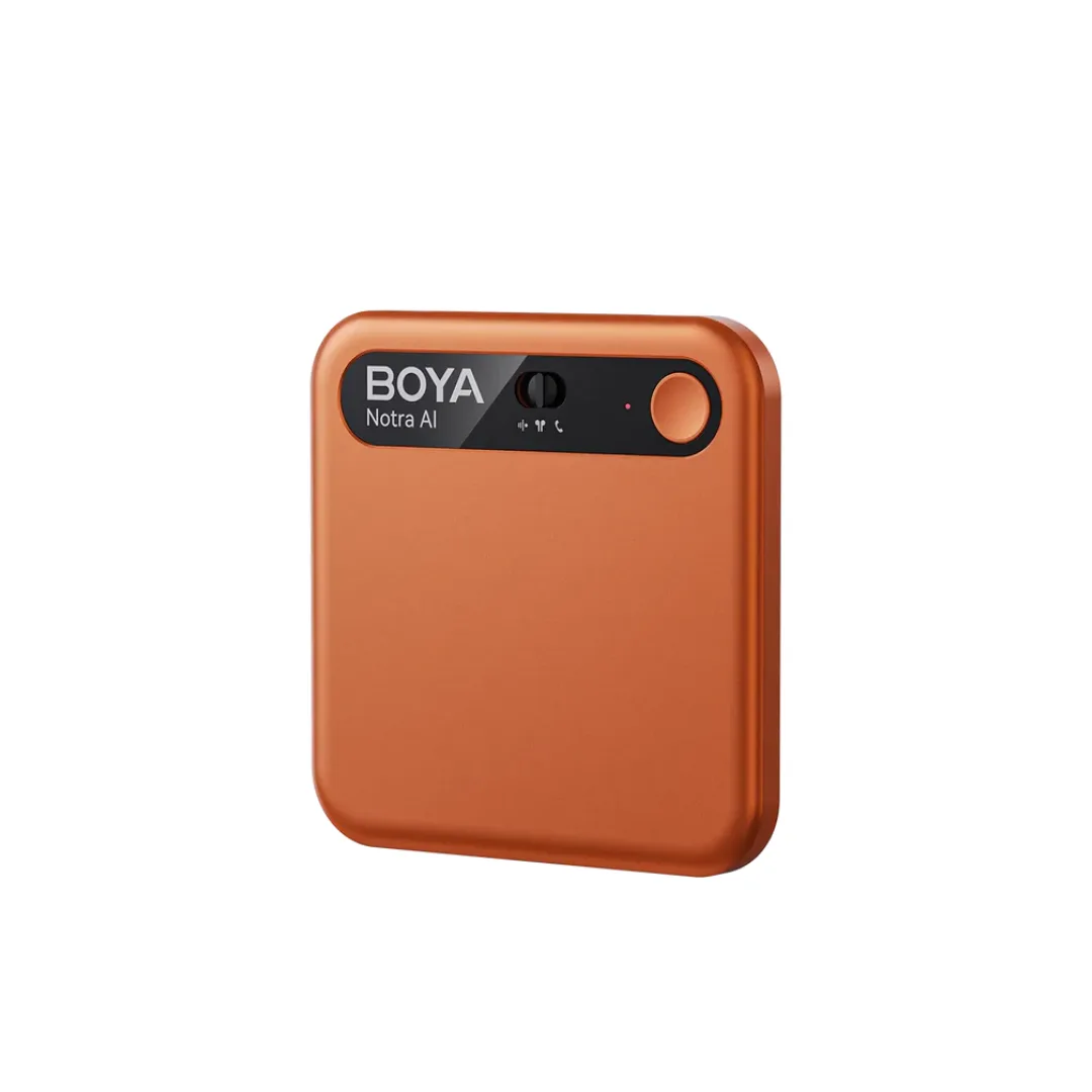Boya Notra AI Voice Recorder Note Taker Cosmic Orange - Garansi Resmi - Image 2