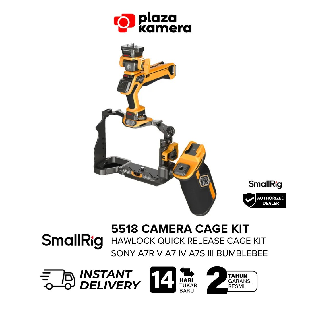 SmallRig 5518 HawkLock Cage Kit Bumblebee Edition for Sony A7R V A7 IV A7S III - Full Kit View
