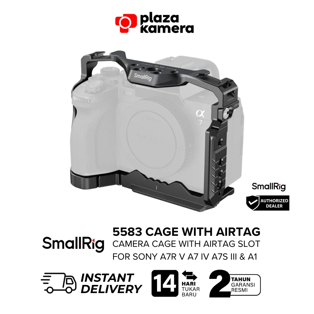 SmallRig 5583 cage dengan slot AirTag Sony Alpha 7R V 7 IV 7S III aluminium 188g
