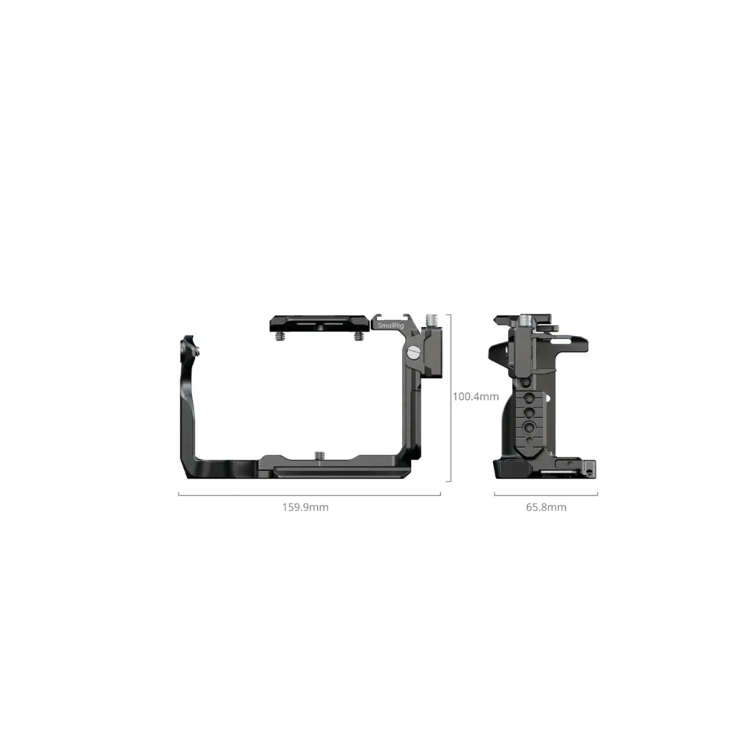 SmallRig 5589 Cage Kit for Sony FX2 – Rotating Top Handle 360° HawkLock H38 Arca-Swiss HDMI Clamp - Image 2