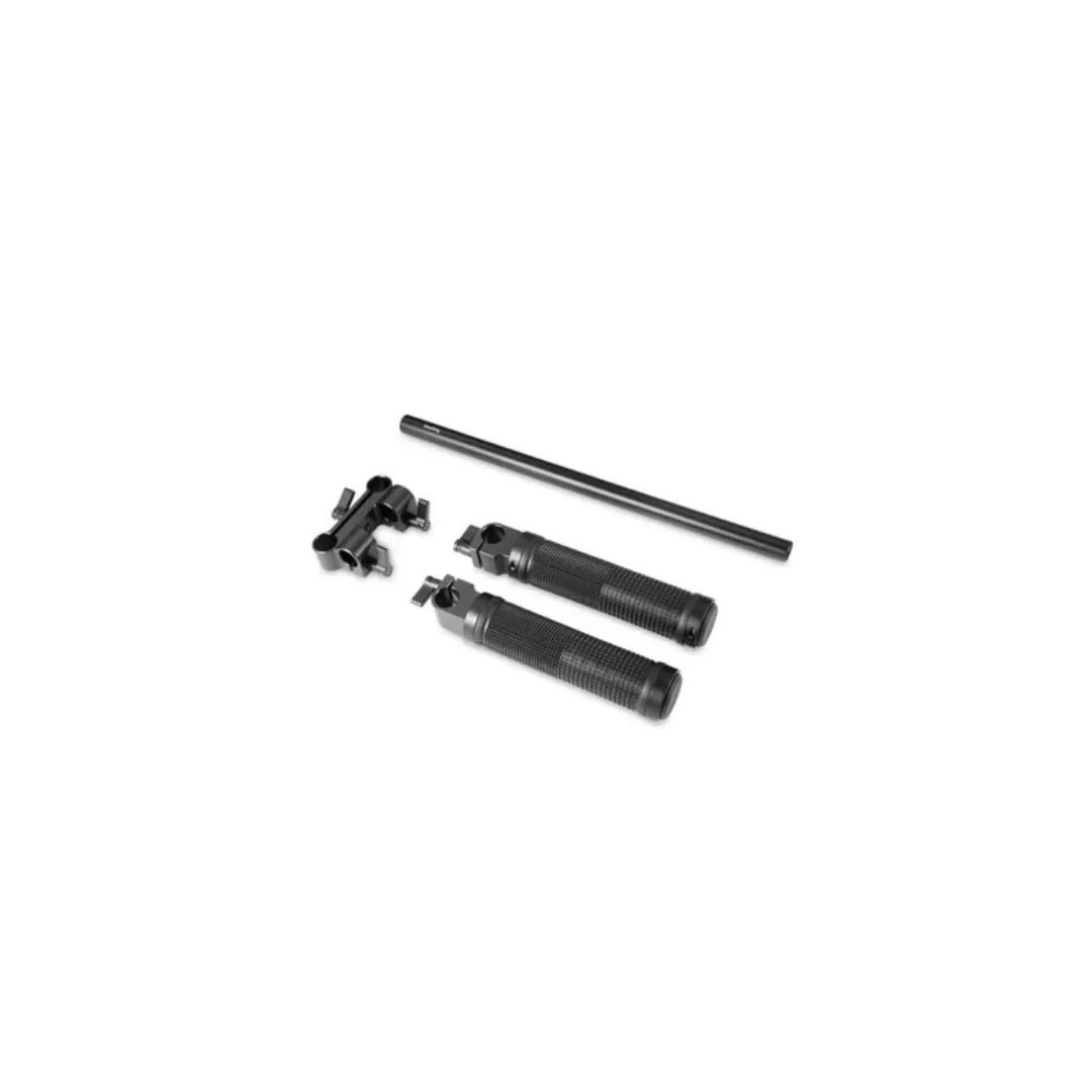 SmallRig 998B Basic Shoulder Rig Handle Kit – 30cm Rod 2x Rubber Handle Railblock 90mm untuk Rig 15mm - Image 2