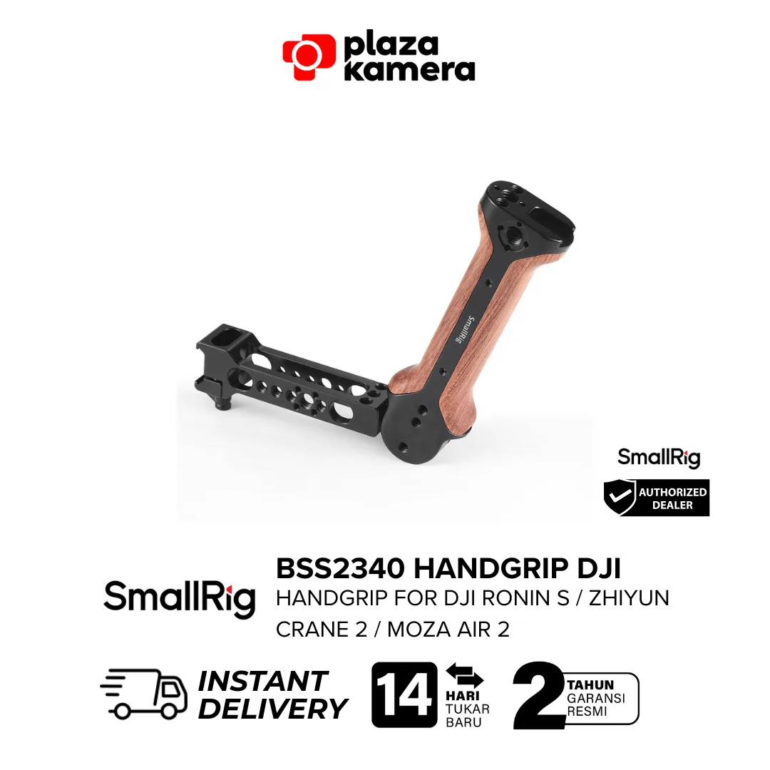 SmallRig BSS2340 Wood Handgrip for DJI Ronin S Zhiyun Crane 2 Moza Air 2 - Full View